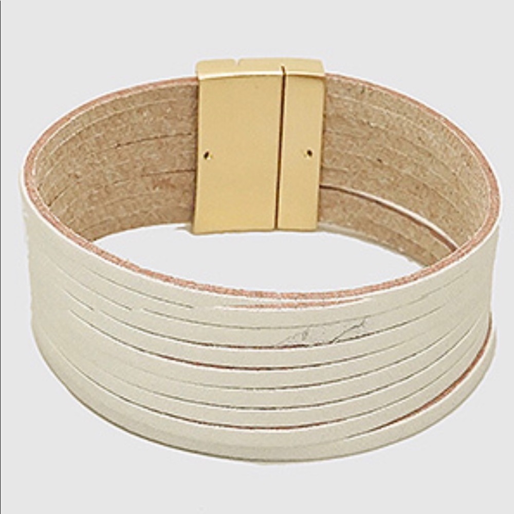 Emma Multi Strand Suede Leatherette Bracelet